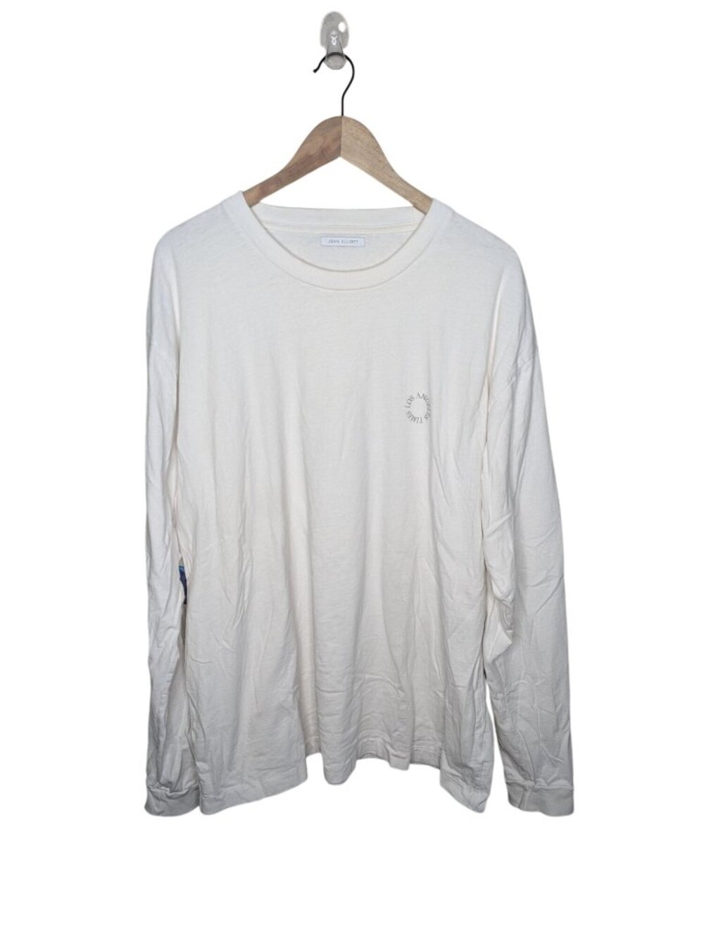 John Elliott White Cotton Long Sleeve Butterfly T-Shirt Size 5 (XXL)